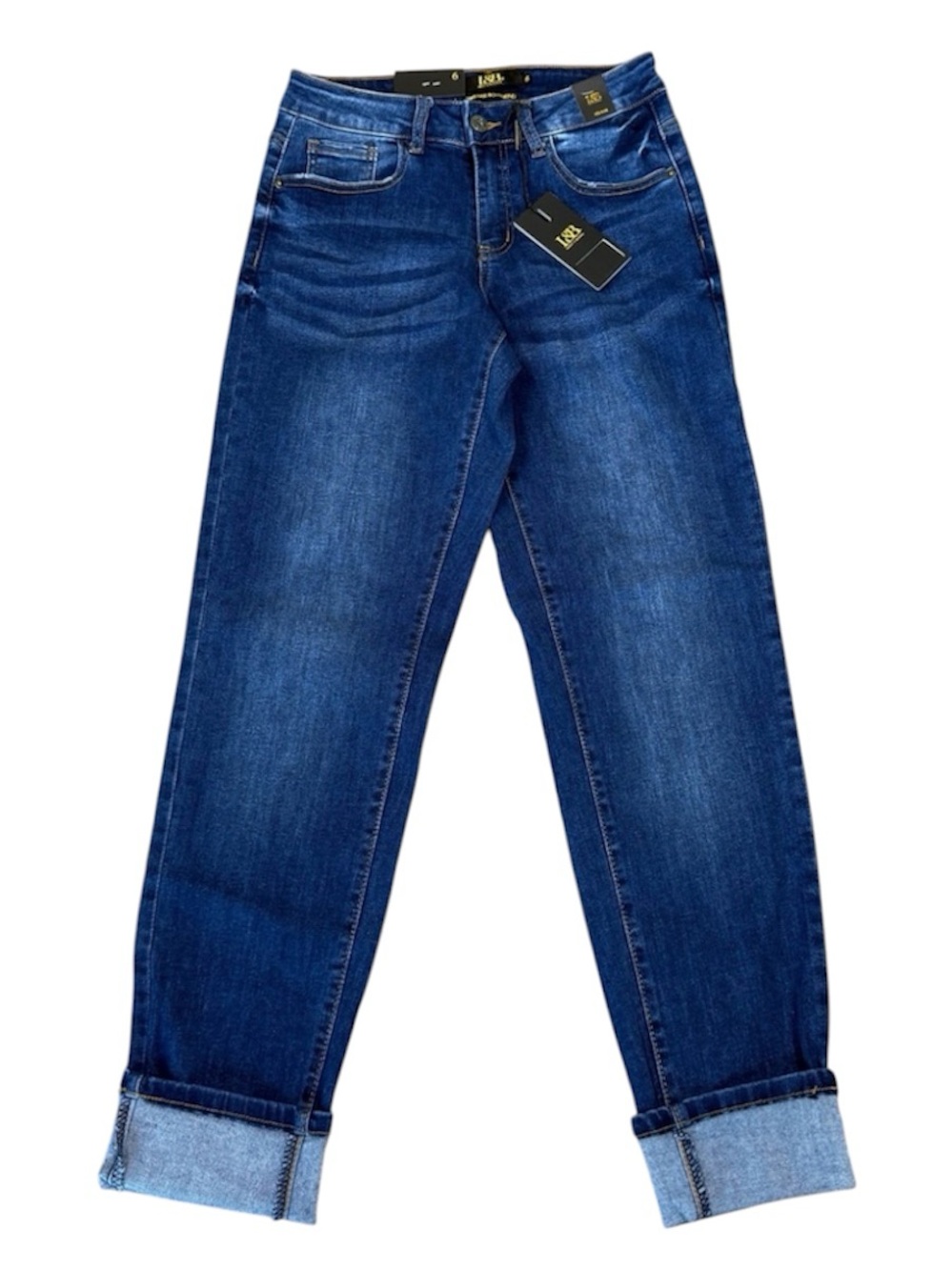 Lucky & Blessed Mid-Rise Boyfriend Jeans Blue Size 6